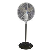 Schaefer TW30W-PRB 30" Twister Oscillating Circulation Fan, White OSHA Guards, Black Round Pedestal