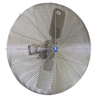 Schaefer 30CFO-SWDS-Q 30" Washdown Duty Fan, 1/2 Hp Stainless Steel Motor, Stainless Steel OSHA Guards and Stainless Steel Blade