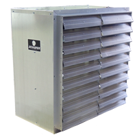 Schaefer 483B1-3 48" Galvanized Exhaust Fan in Box Housing, 3-Wing, 1 Hp, Belt Drive, 3-Phase