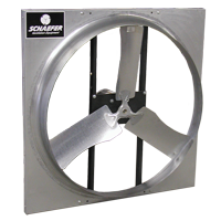 Schaefer 363P12DD 36" Direct Drive Galvanized Panel Fan, 3-Wing, 1/2 Hp