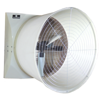 Schaefer 573CF112G-3-HV 57" Fiberglass Exhaust Fan with Cone, 3-Wing Galvanized Blade, 1-1/2 Hp, High Volume, 3-Phase