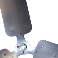 Schaefer AFB-8 8" Aluminum Fan Blade, 5-Wing, 36 Degree Pitch