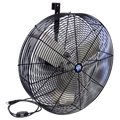 Schaefer F5-24 24" F5 Livestock Circulation Fan, OSHA Guards, Black, Wired with Switch Cord