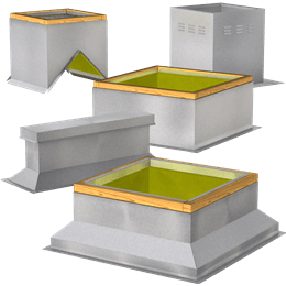 Greenheck - RCC-7 - Flat Roof Cap, Model RCC-7, with Curb Cap, For Models SP/CSP