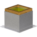 Greenheck - GPI-13-G12 - Roof Curb for 13 In. Square Base, 12 In. High