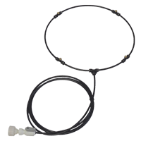Schaefer MKLP20SO-4B Low Pressure Mist Kit with Shutoff for 20" Fans; 4 x 0.012" Nozzles, Black