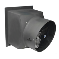 Schaefer PFM1600-1-HL 16" Direct Drive Hazardous Location Exhaust Fan, Aluminum Shutter, Aluminum Blade
