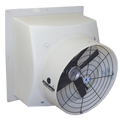Schaefer PFM245G12-3AV 24" Direct Drive Poly Exhaust Fan, Aluminum Shutter, Galvanized Blade, VFD Compatible