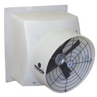 Schaefer PFM163P13 16" Direct Drive Poly Exhaust Fan, Poly Shutter