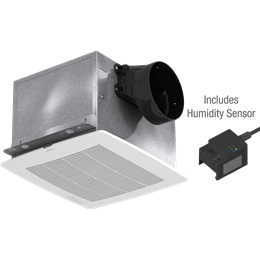 Greenheck - SP-A50-90H-VG-QD - Bathroom Exhaust Fan, Constant CFM with Humidity Sensor, Model SP-A50-90H, Vari-Green EC Motor, 115V, 1Ph, 50-90 CFM