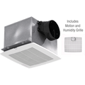 Greenheck - SP-A90MH-QD - Bathroom Exhaust Fan with Motion and Humidity Grille, Model SP-A90MH, 115V, 1Ph, 80-114 CFM