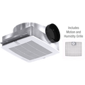 Greenheck - SP-B110MH-QD - Bathroom Exhaust Fan with Motion and Humidity Grille, Low Profile, Model SP-B110MH, 115V, 1Ph, 50-133 CFM
