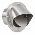 Canarm SWV150 6" Stainless Steel Wall Cap With Backdraft Flapper